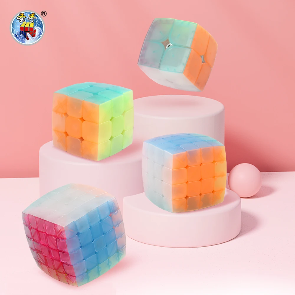 

New Product Sengso 3x3x3 Puzzle Jelly Cube 2x2x2 Magic Antistress Cube 4X4X4 5x5x5 Speed Magico Cubo Children Game Fidget Toys