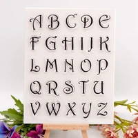 uppercase letter clear stamp transparent seal diy scrapbooking card making clear silicone stamp crafts supplies new stamps 2021