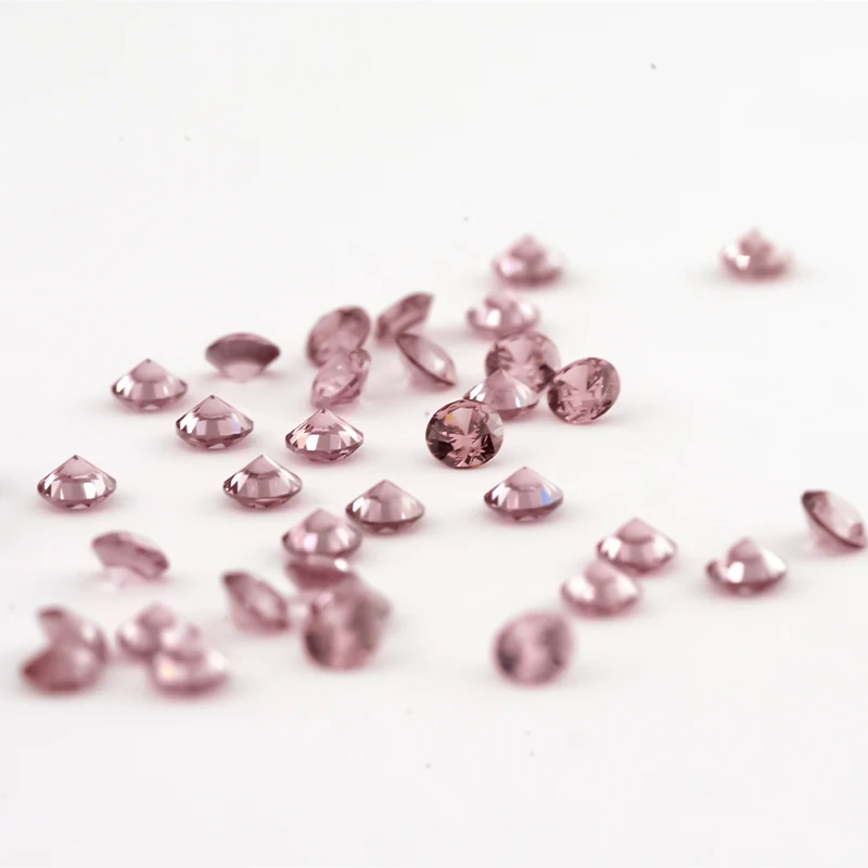 1 мм ~ 3 Rhodolite цветной кубический циркониевый камень круглой формы европейская