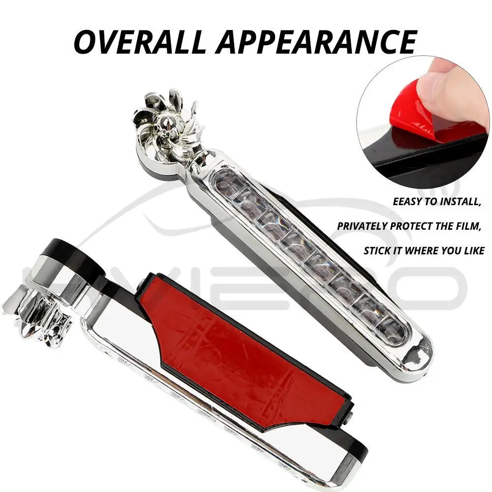 2X светодиодный Wind Мощность ed дневных ходовых огней светильник вращения