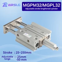 mgpl mgpm32 mgpl32 25z250z strokthree axisthin rod cylinder compact guide stable pneumatic adjustable stroke cylinder 25 50