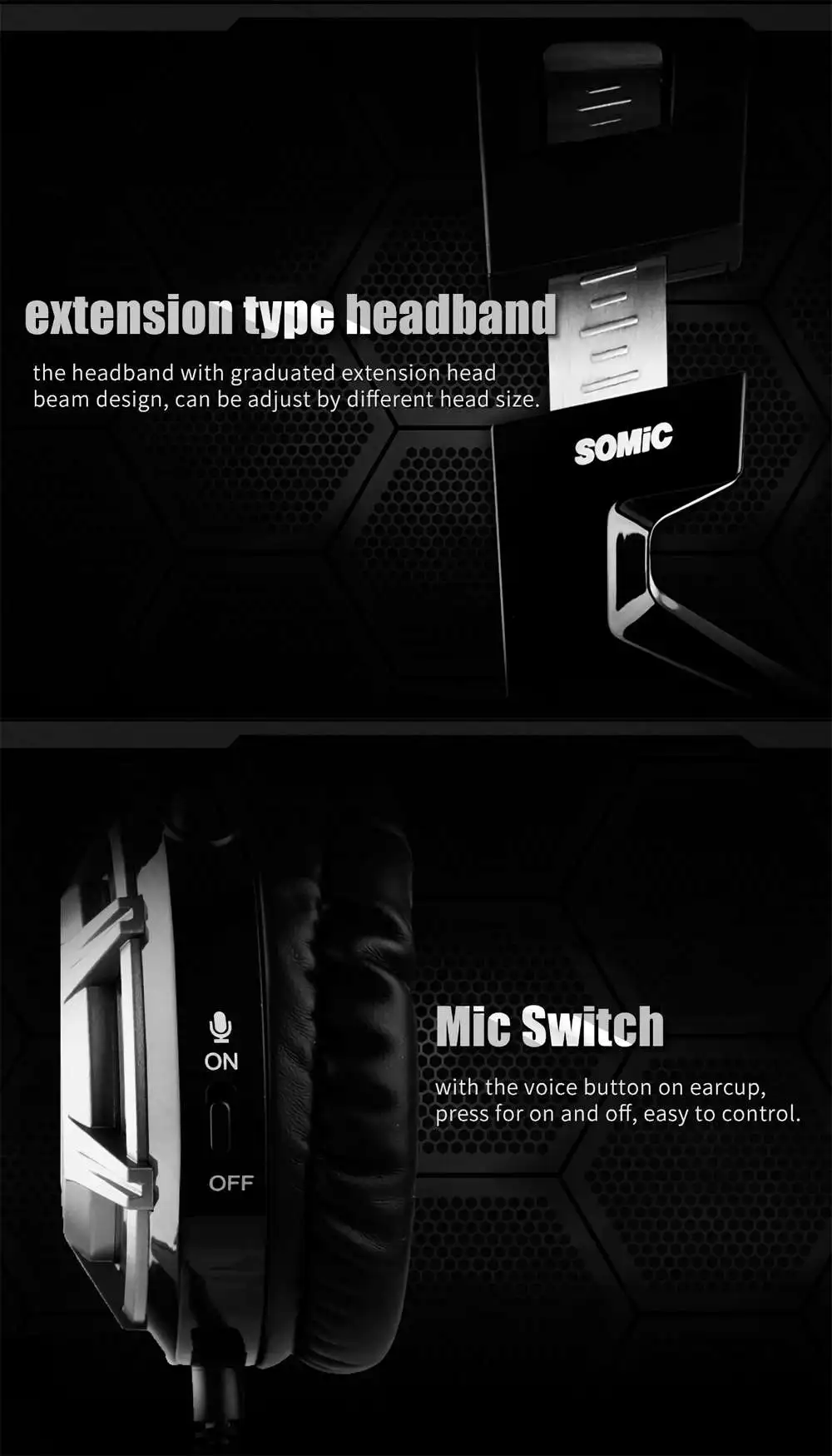 SOMIC G926 USB игровая гарнитура светодиодный свет 7,1 объемный звук Игровые наушники с микрофоном для ПК/PS4 игры