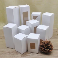 50pcs wholesale gifts package boxes 5x5x810121520cm series paper box white home party suppiles box