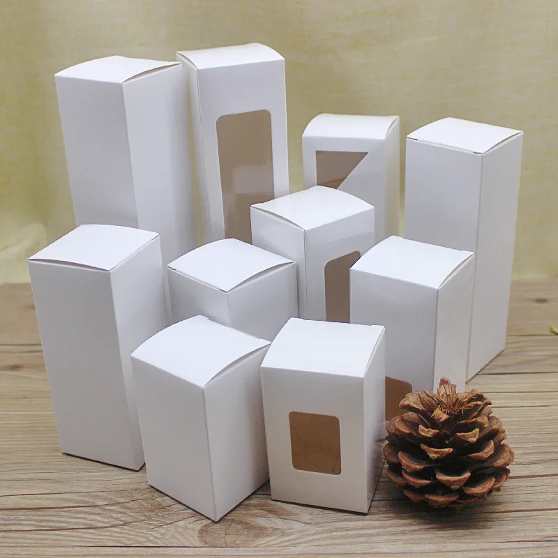 10 шт 5 см серия размер retangular Подарки окно упаковочные коробки 5x5x 8/10/12/15/20 бумажная