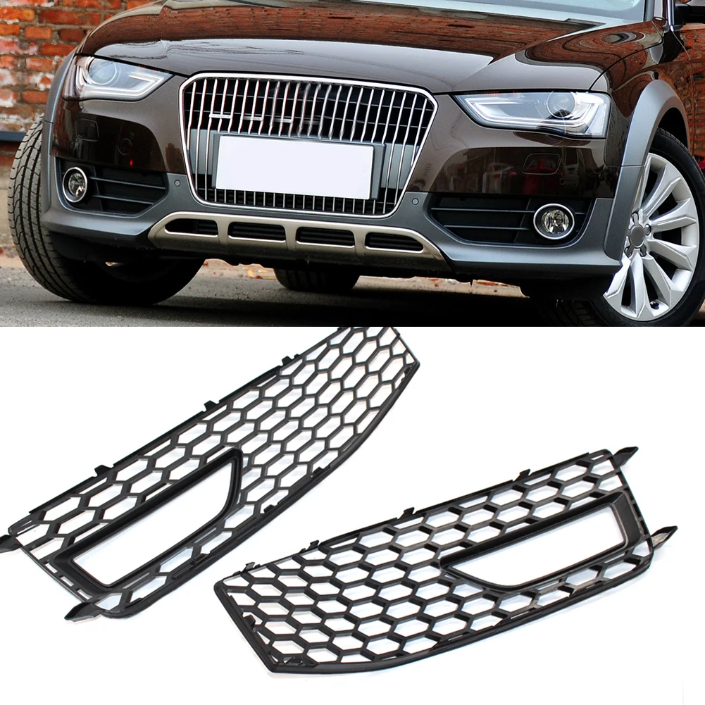 

Left Right Front Bumper Mesh Grille Fog Light Lamp Cover Honeycomb Grill Morden Style Front Bumper Grill Car Styling 1 Pair