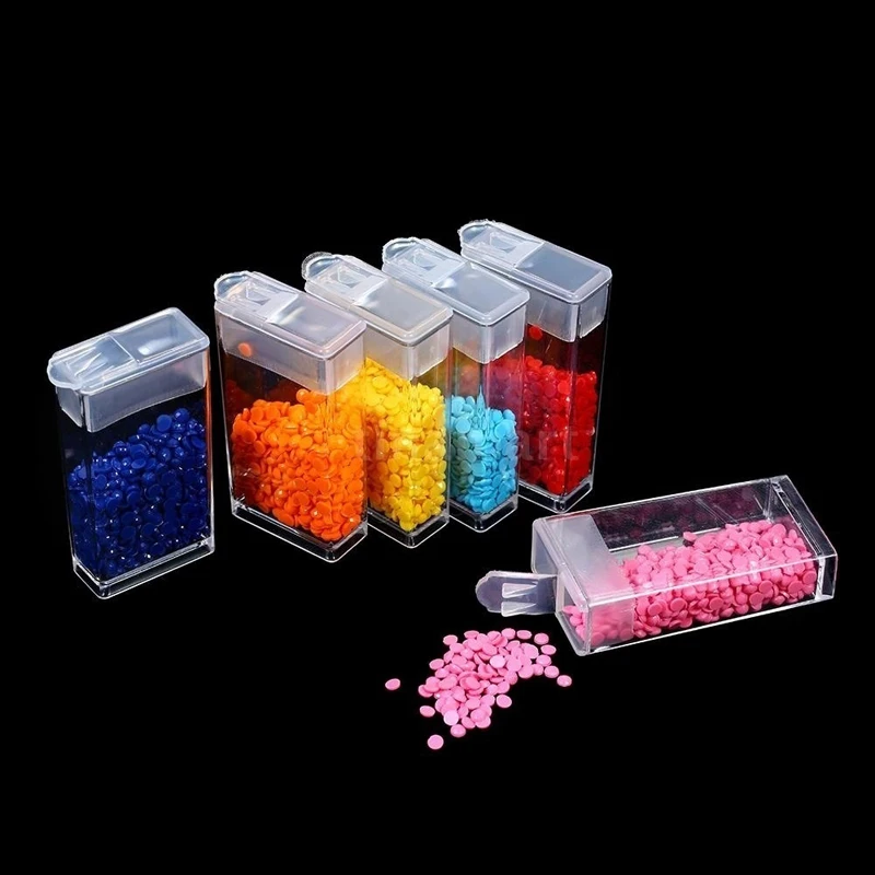 

64/124 pcs/lot Bottles Diamond Paint Tools Storage Box Beads Container Embroidery Stone Mosaic Convenience Box