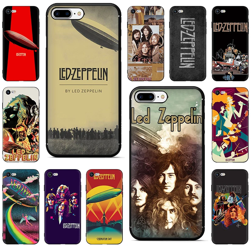 Rock Band Led Zeppelin Мягкий ТПУ силиконовый чехол для телефона iPhone 5 5S 6 6s 7 8 plus X XR XS 11 Pro Max