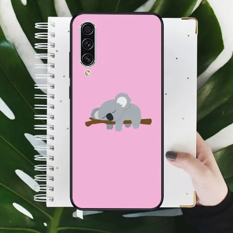 

Animal sleeping koala Phone Case For Samsung A20 A30 30s A40 A7 2018 J2 J7 prime J4 Plus S5 Note 9 10 Plus