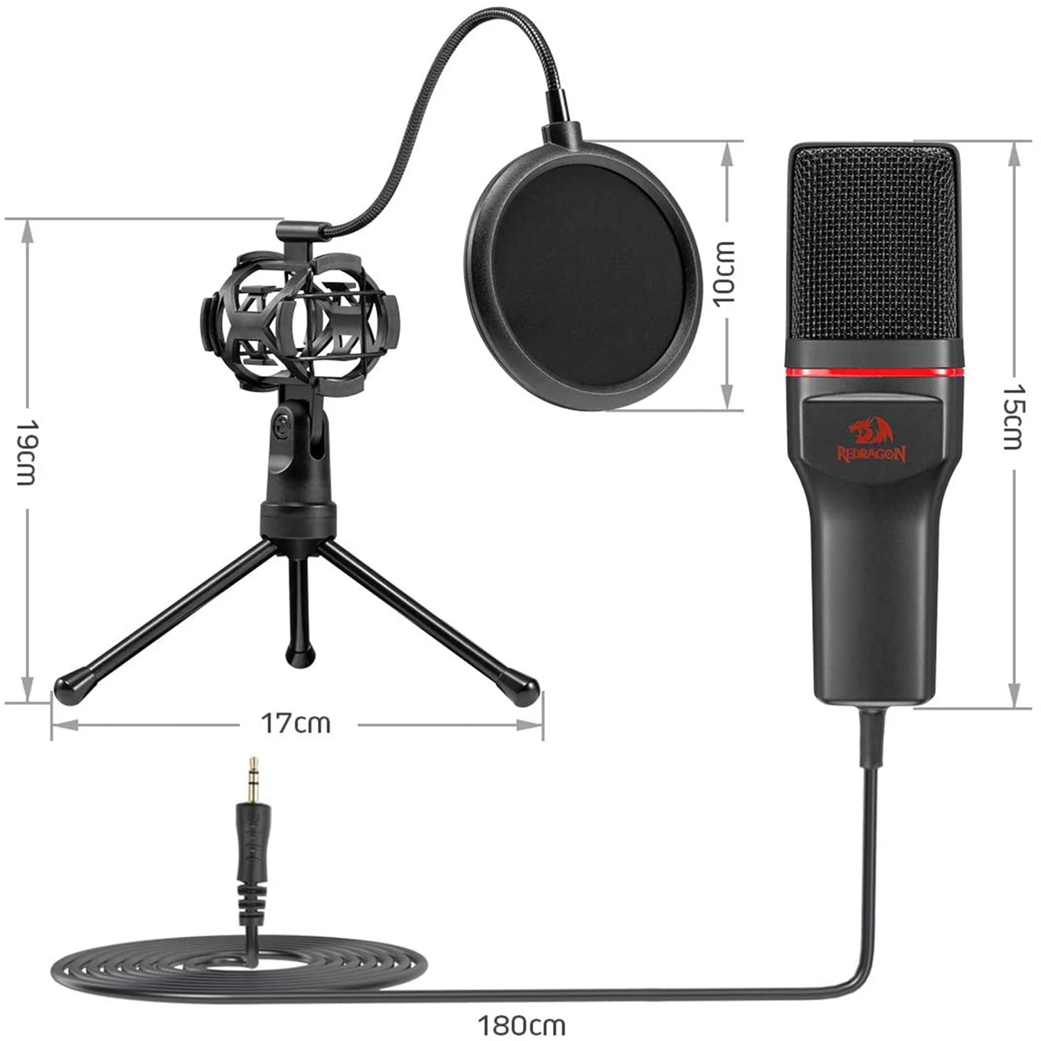 Подставка для микрофона Redragon GM100 XLR Pop 3 5 штатив с фильтром мм | Электроника