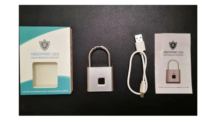 

ZK22 Smart fingerprint padlock small lock box school bag cabinet zinc alloy electronic lock