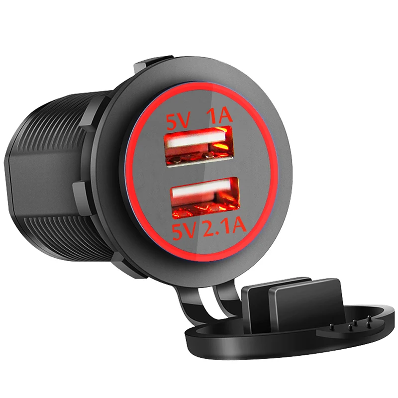 Автомобильное зарядное устройство USB 3 1 а для мотоцикла Авто грузовика вездехода