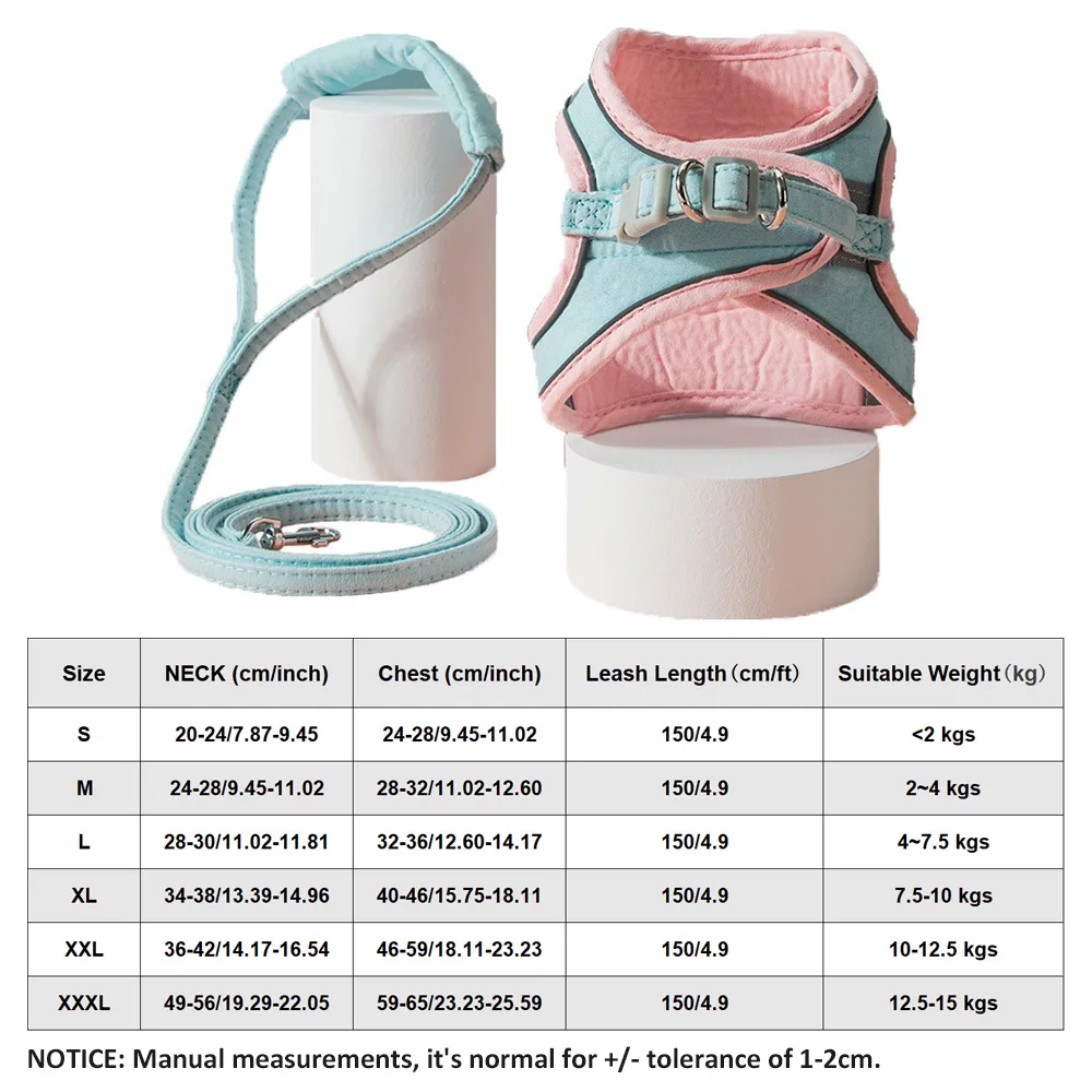 

Reflective Dog Harness Cute Kitten Ruffwear No Pull Nylon Puppy Vest Dog Leash And Collar Set Breathable For Small Medium Dogs