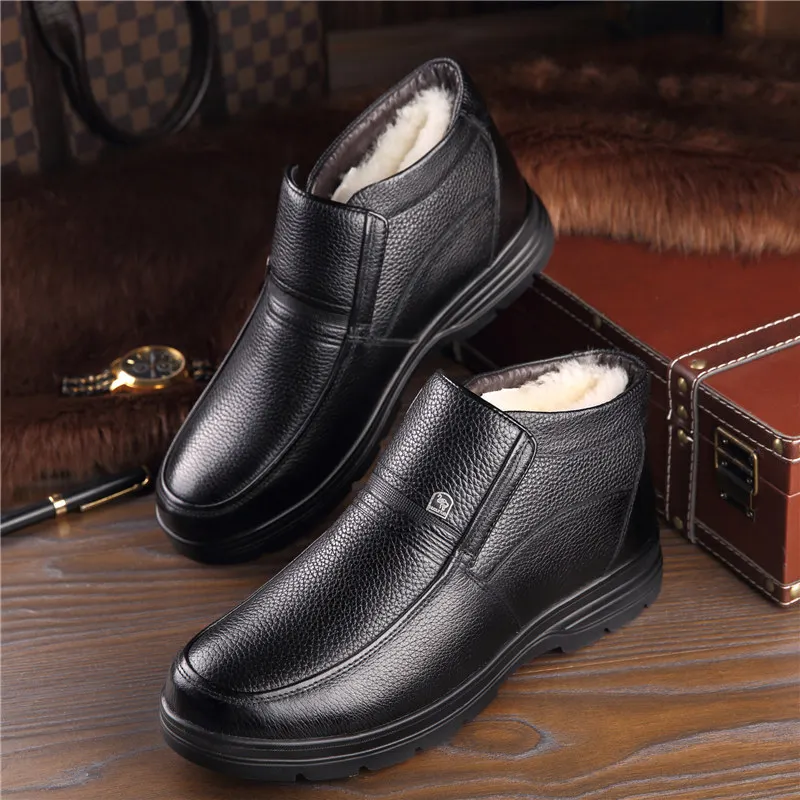 39 46 мужские зимние ботинки удобные теплые 2019 Нескользящие для мужчин #
