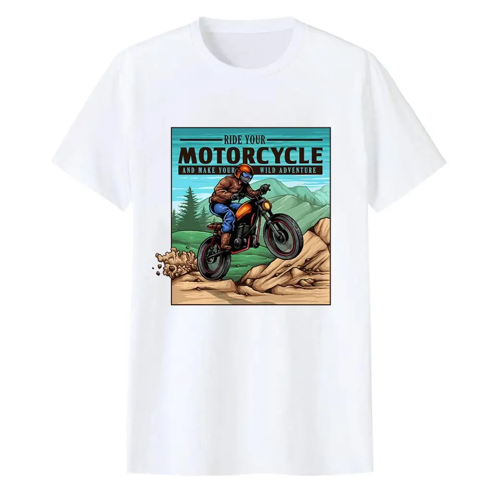 Cloudstyle мужские футболки 3D мотоцикл повседневные авто-велосипед Autocycle с коротким