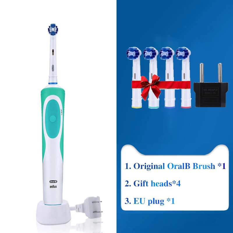 Слоновая кость OralB зубная щетка перезаряжаемая зубная щетка Oralb держатель для зубной щетки сменные головки звуковое вращение для взрослых Smart Time D12 D12013 - Цвет: Слоновая кость