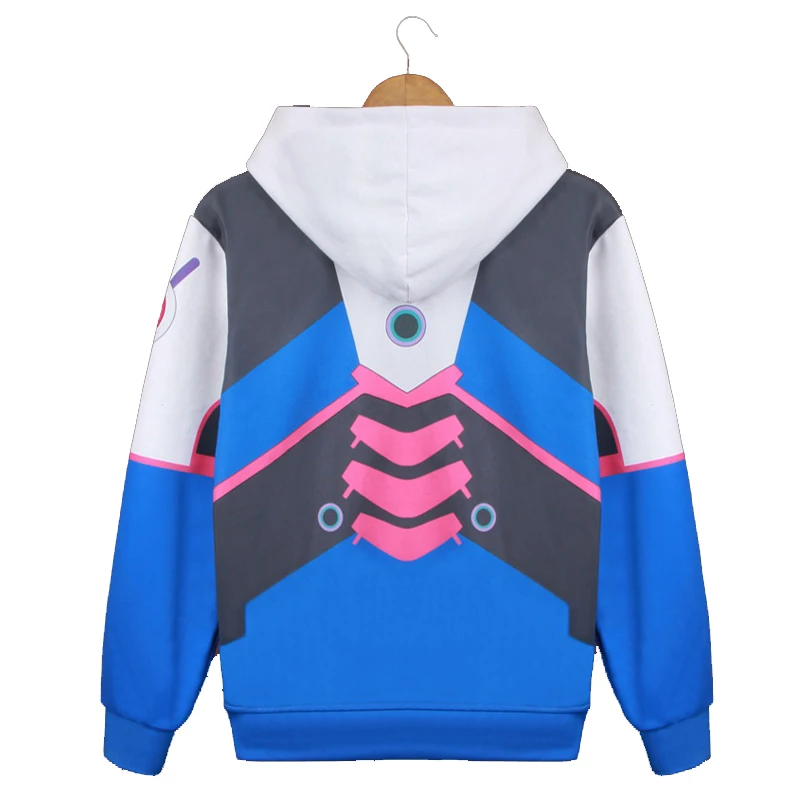 Толстовка OW D.va DVA осенне-зимняя толстовка с капюшоном на молнии кроличьими ушками