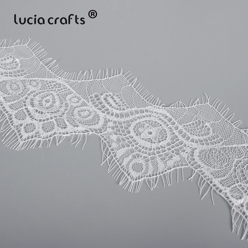 3 метра 7 5 см белый черный ресницы кружева вышитые отделка ленты Ткань DIY