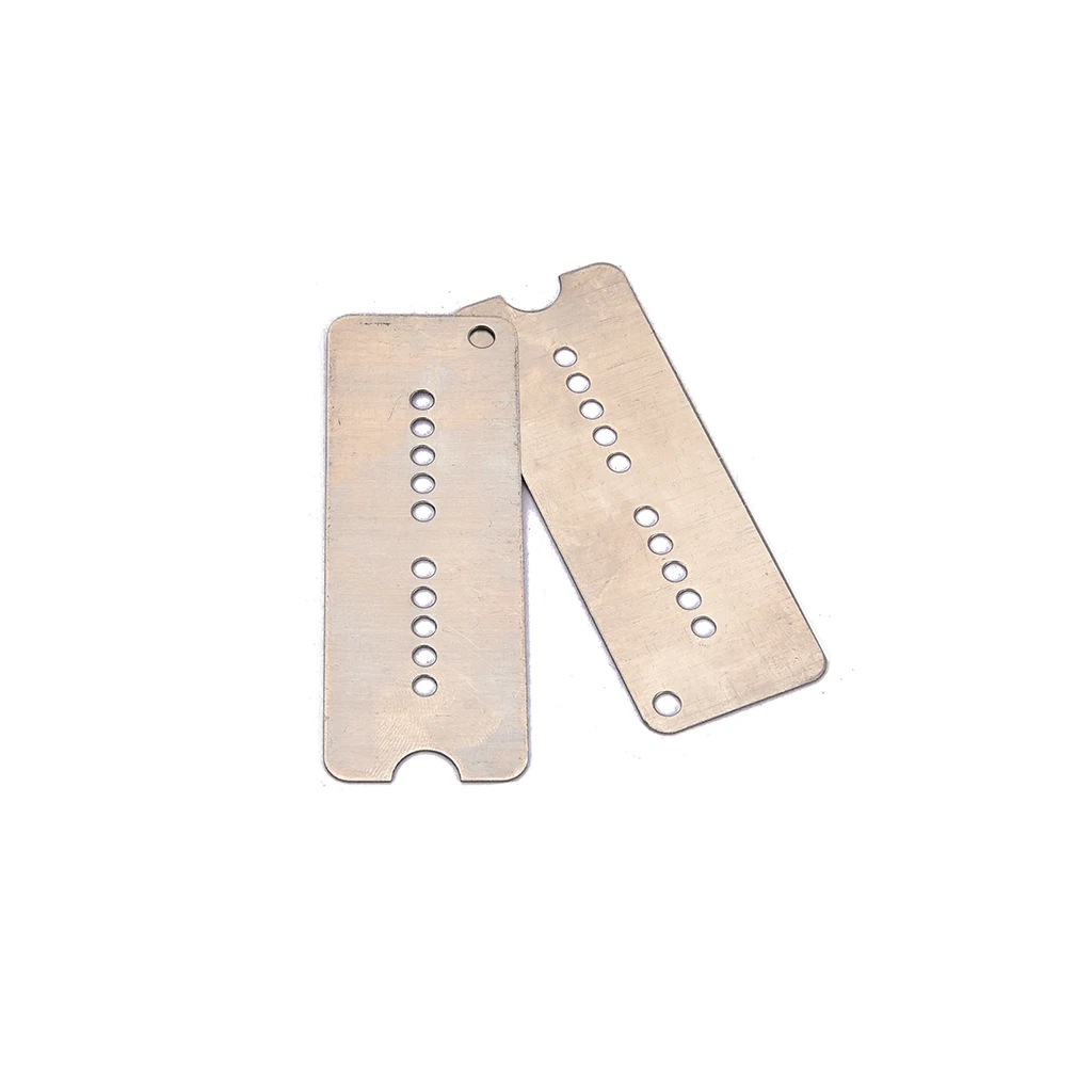 Tooyful 2 шт. Мельхиор шея + мост Пикап опорные пластины для электрогитары P90 мыльный