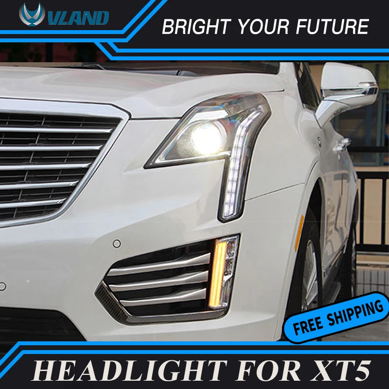 Автомобильные передние лампы для Cadillac XT5 2015-2018 фары DRL проектор | Автомобили и