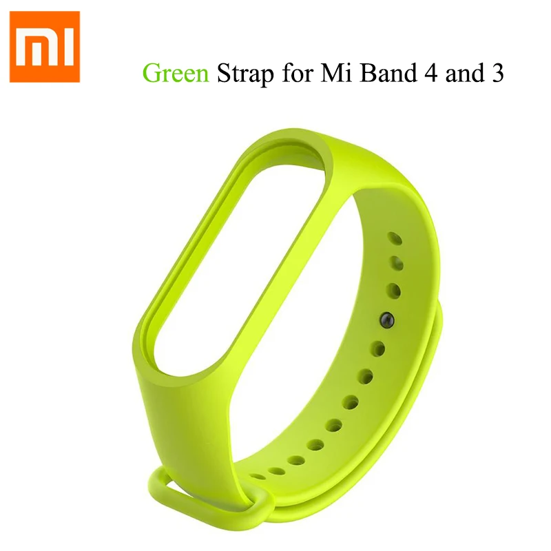 Green Силиконовый браслет mi band 3 mi Band 4, браслет для оригинальных Xiaomi mi Band 3 и 4, ремешок на запястье, Сменный ремень Band 3 band 4 - Цвет: Green