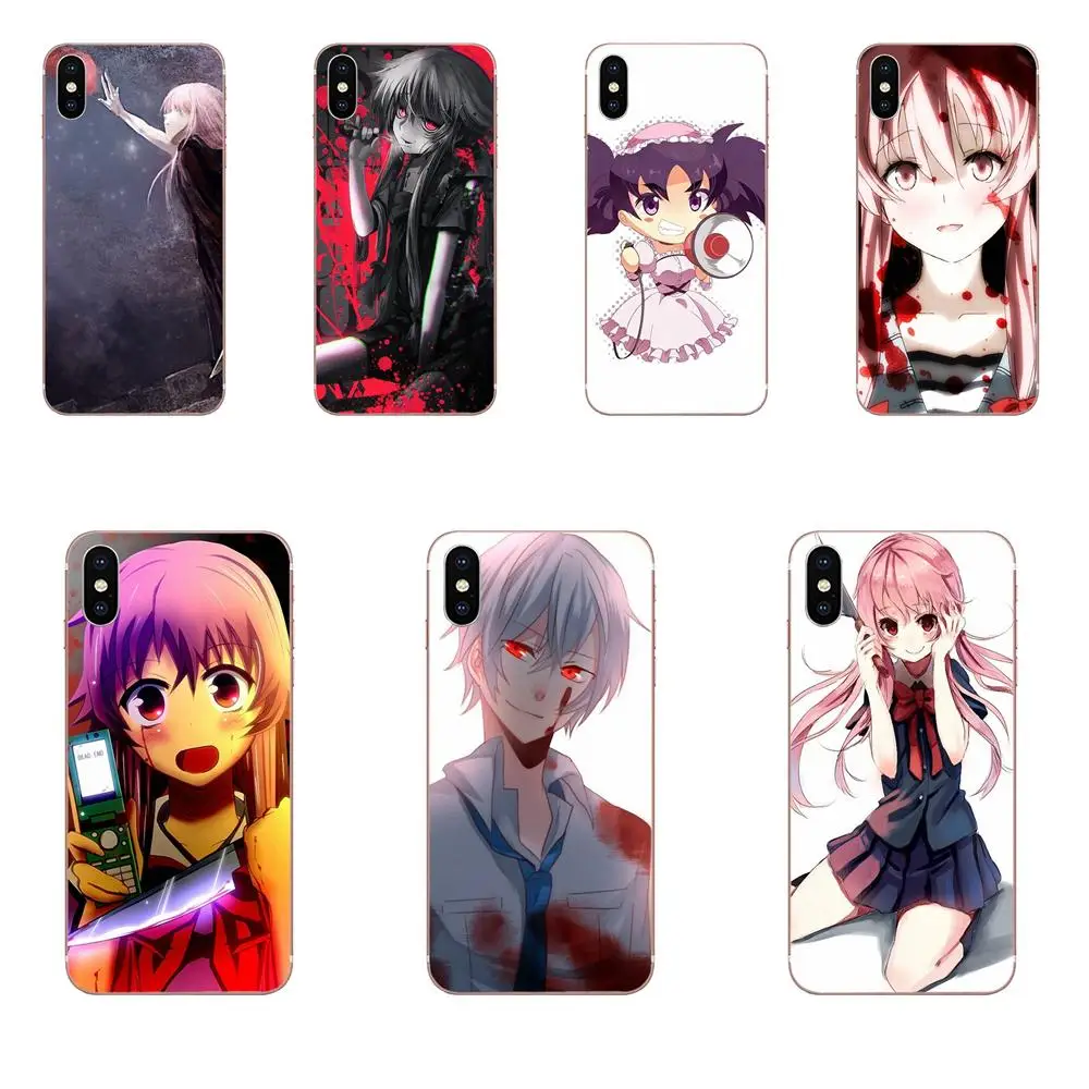 ТПУ хипстер чехол Mirai Nikki дневник будущего корпус для samsung Galaxy Note 5 8 9 S3 S4 S5 S6 S7 S8 S9 S10