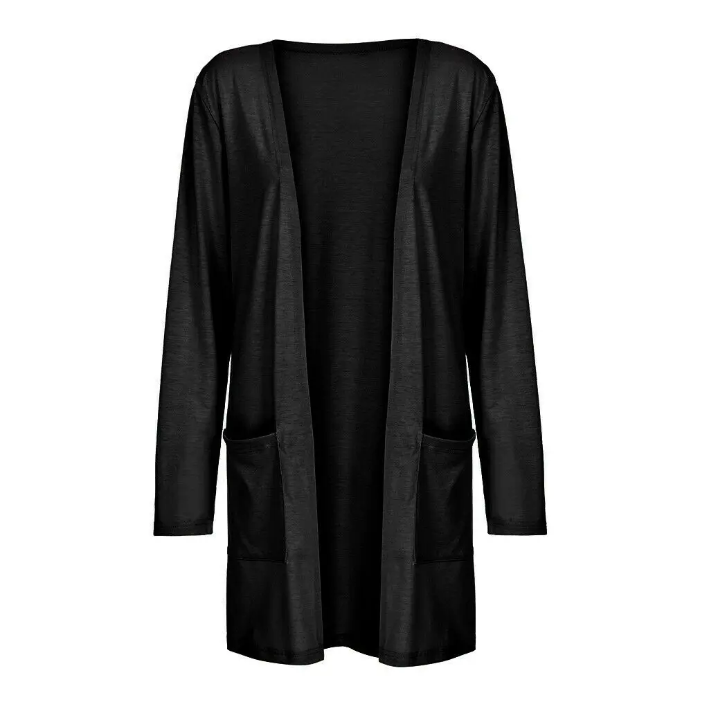 Plus size women long sweater Women Knitted Cardigan Long Sleeve Loose Sweater Autumn Casual Tops Outwear Coat |