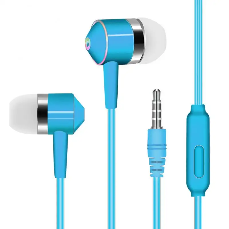 

2020 New In-ear Sport Earphone Wholesale Wired Super Bass 3.5mm Crack Colorful Headset Earbud With Microphone Hands Free
