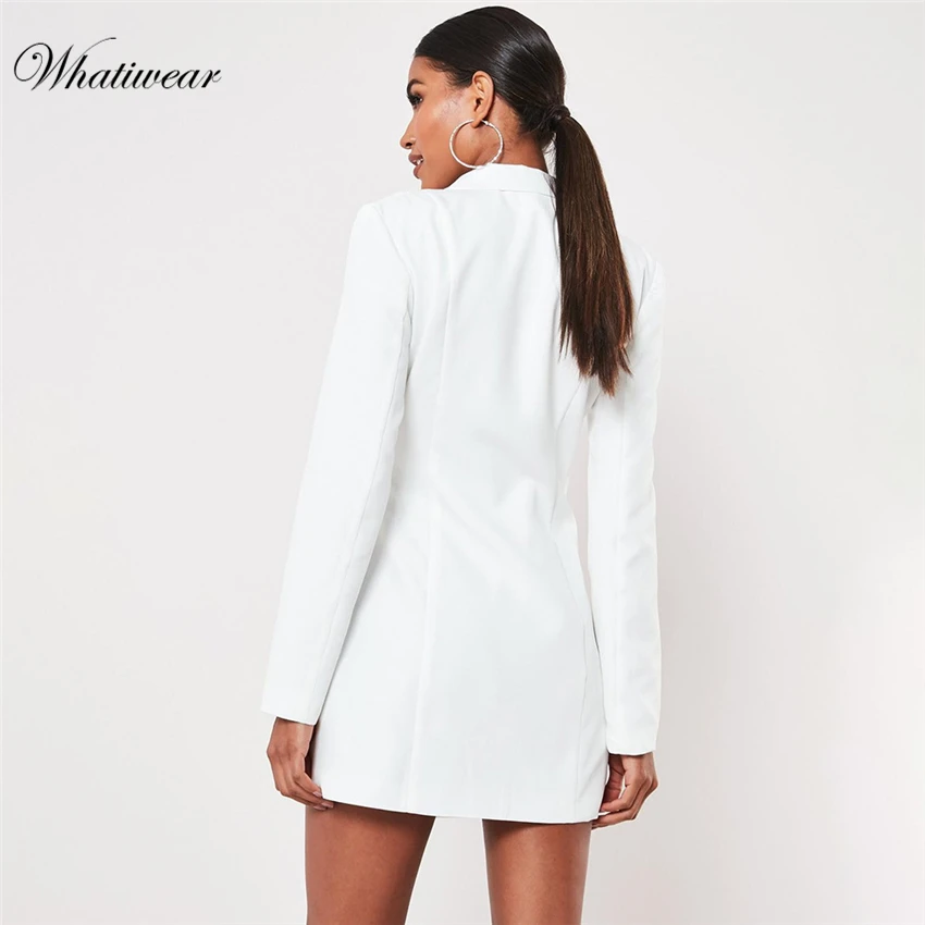 Whatiwear Summer Autumn Women Suit 2019 New Casual Belt Pocket Short Jackets Elegant Sleeve Outerwear | Женская одежда