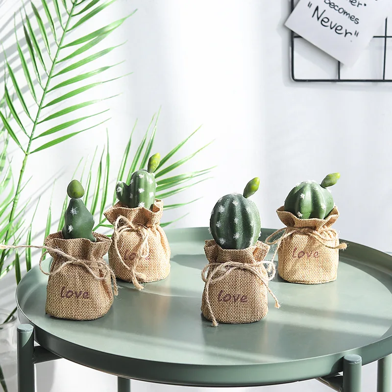 

Mini Artificial Cactus Ornaments Creative Decorative Table Potted Plants Nordic Style Home Decorations for Office Home Decor