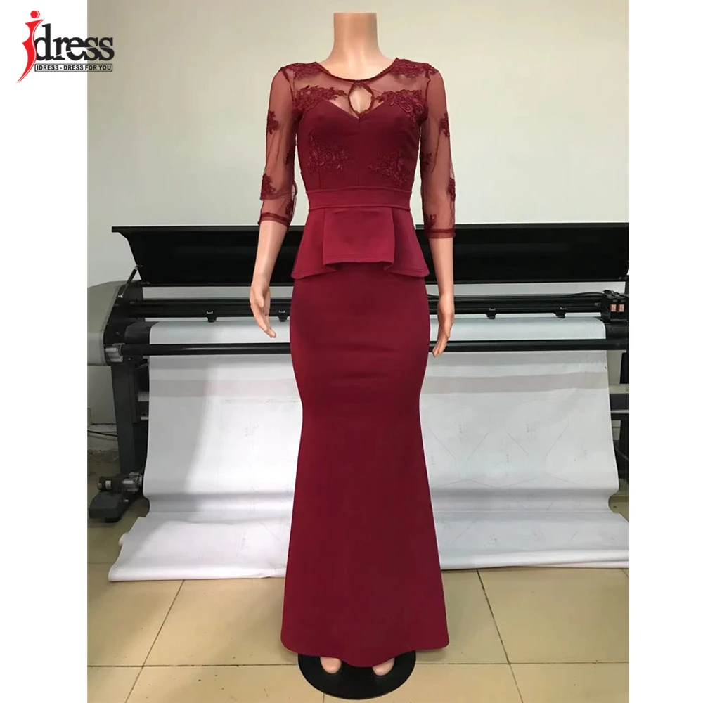 Модные платья iDress женские летние длинные 2021 женское элегантное длинное вечернее