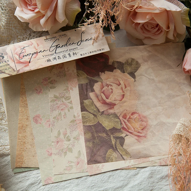 8 шт./компл. Цветочные растения тканевая бумага дневник нежелательной бумаги