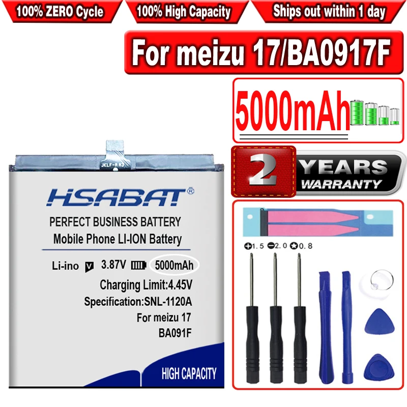 

HSABAT 5000mAh BA091F Battery for Meizu 17
