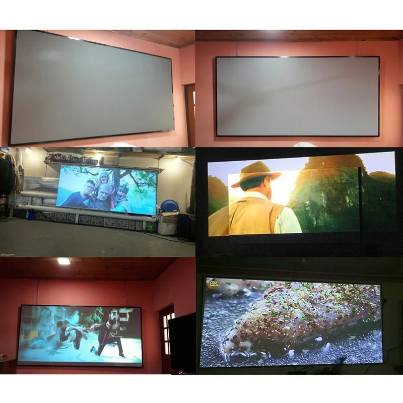 

Portable Anti-light Folding Projector Movie Screen HD Home Theater 60-130inch 16:9 Non-crease In/Outdoor Movie Projector Curtain