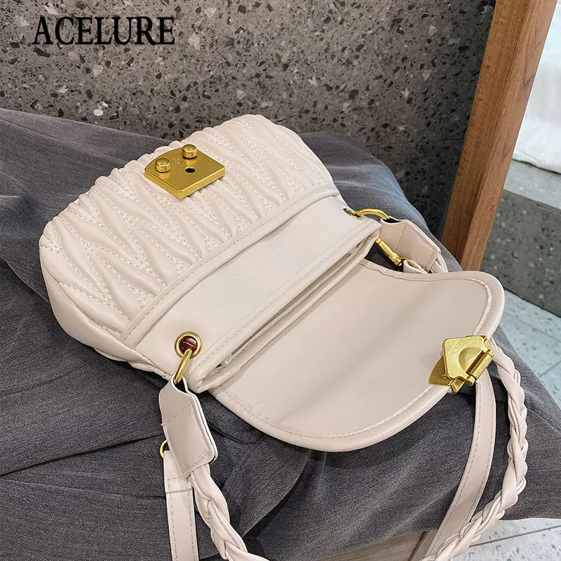 

ACELURE Solid Color Fashion Women Small Shoulder Crossbody Bags Female Soft PU Leather Messenger Bag Ladies Shopping Purse Bags