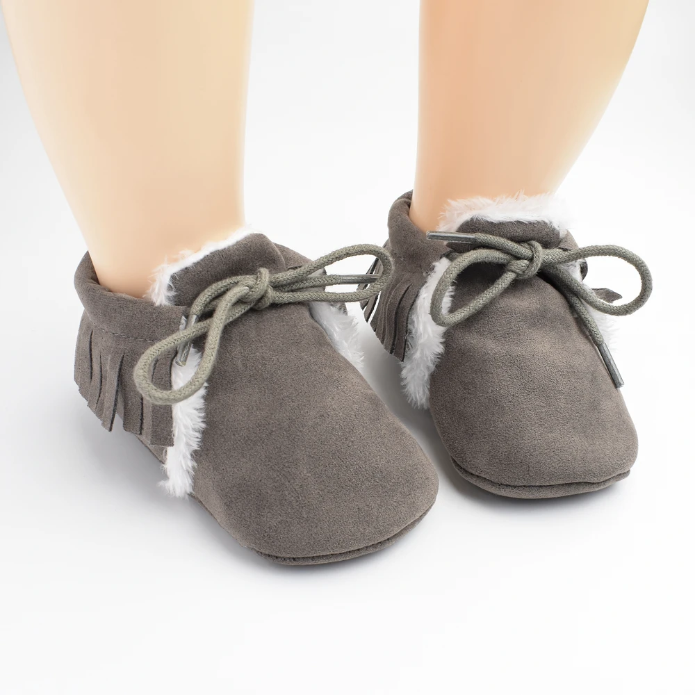 

Newborn Baby Winter Boots Infant Girls Boys Baby Snow Booties Toddler Fur Warm Boots arrival Style Little Kids Strappy Shoes