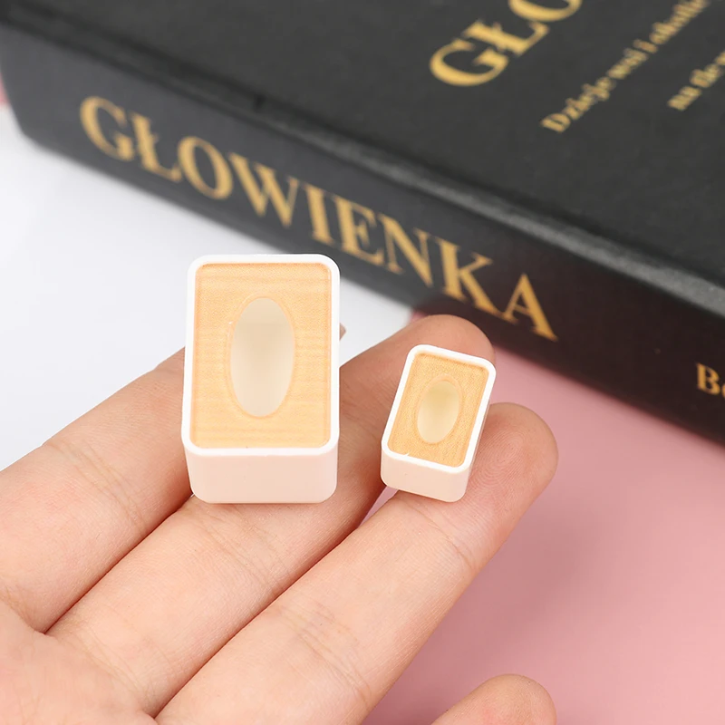 

1/12 Dollhouse Miniature Accessories Mini Tissue box Simulation Furniture Toy