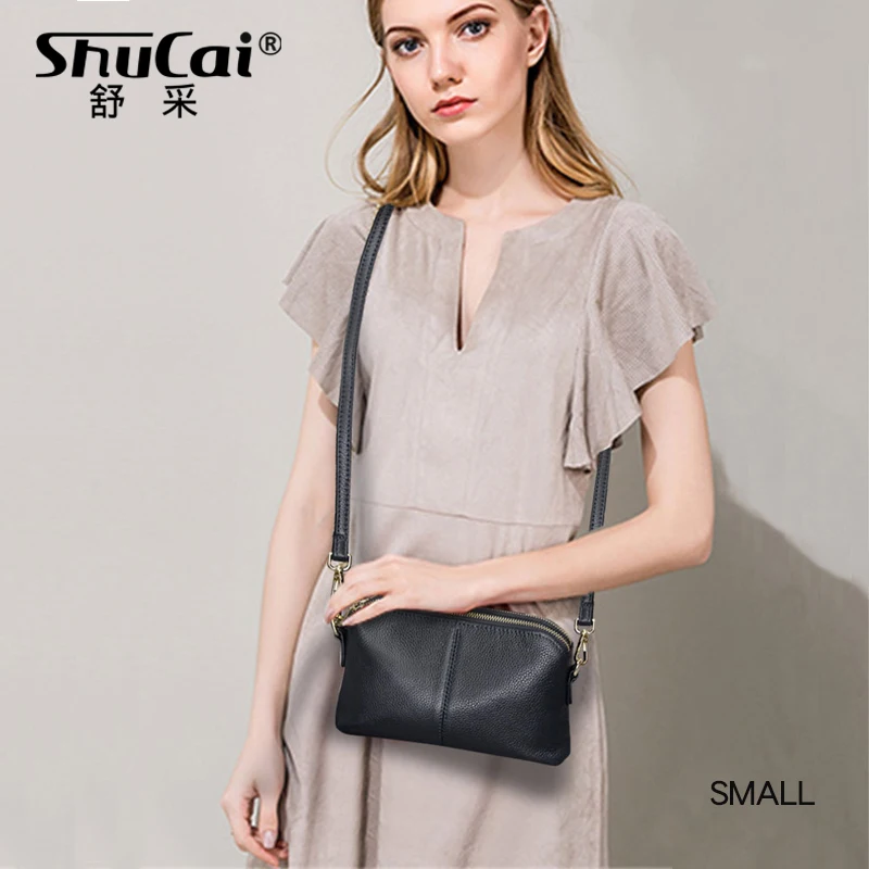 Сумка-клатч SHUCAI из натуральной кожи для женщин модный трендовый мессенджер