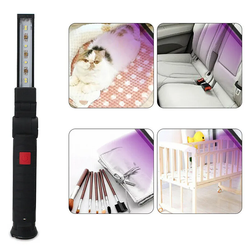 

HOT Portable Folding UV Light Handheld Ultraviolet Lamp for Home Hotel Toilet Travel NDS