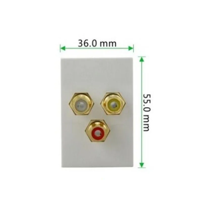 JSJ N118 511 AV аудио и видео Подключаемый модуль RCA панель Lotus wall plug|Кабели VGA| |