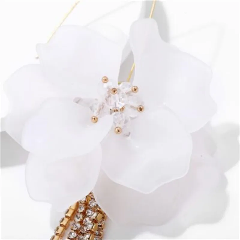 WKOUD геометрические серьги-подвески нового дизайна для женщин прозрачные