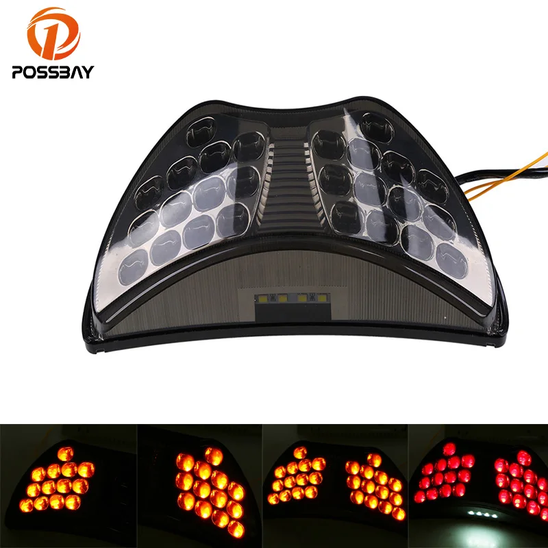 

POSSBAY Motorcycle Taillight Scooter Rear Tail Light fit for Honda CBR 600 F4 1999-2000 Motorbike Turn Signals Blinker Lights
