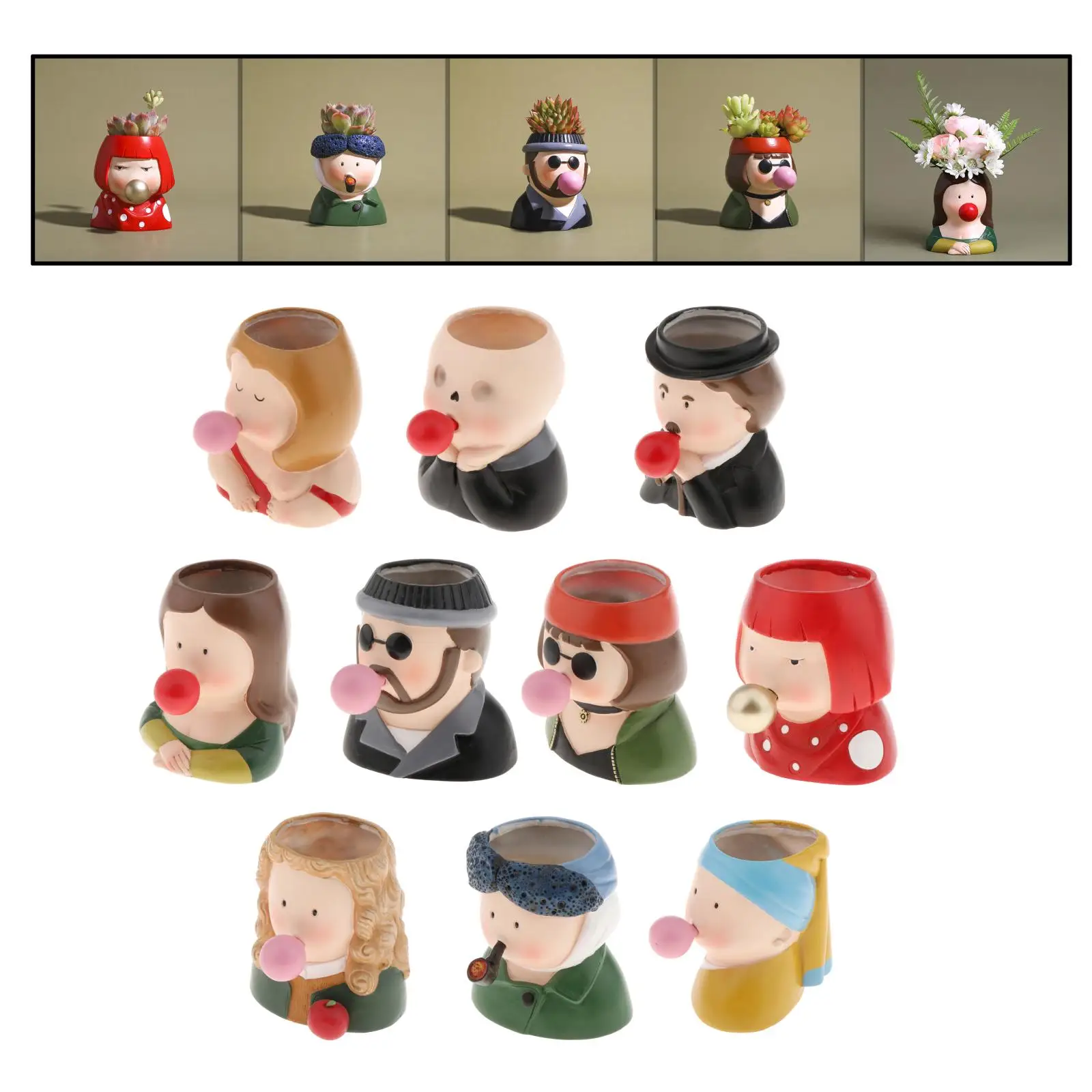 Кактус для растений кактус коллекция 10 видов стилей|Цветочные горшки и кадки| |