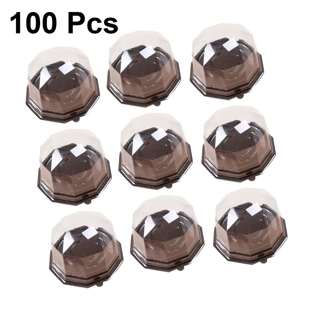 100 шт. одноразовый контейнер для лунного торта коробки в форме алмаза и упаковка