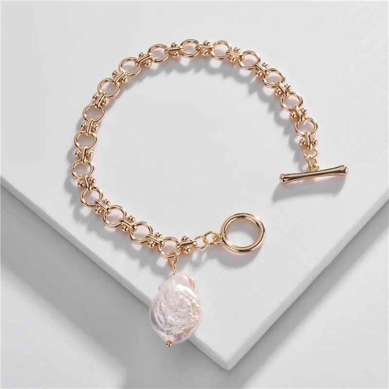 Новые модные женские браслеты манжеты из речной кожи|Цепочки и браслеты| |