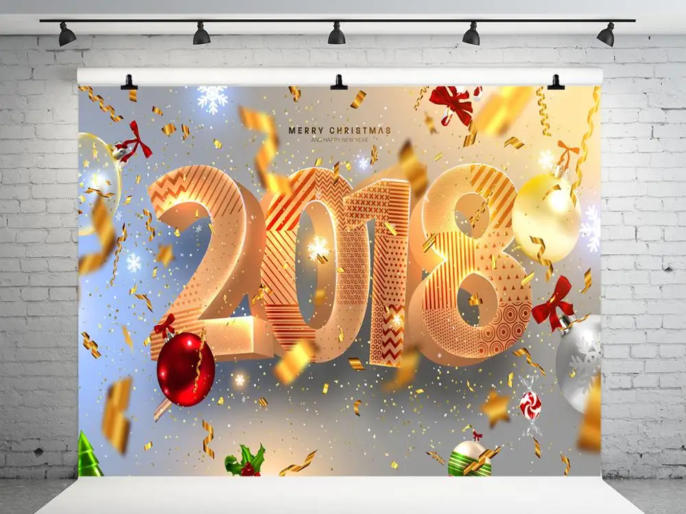 Винилбдс с новым годом 2018 фон для фотосъемки рождественские украшения дома фоны