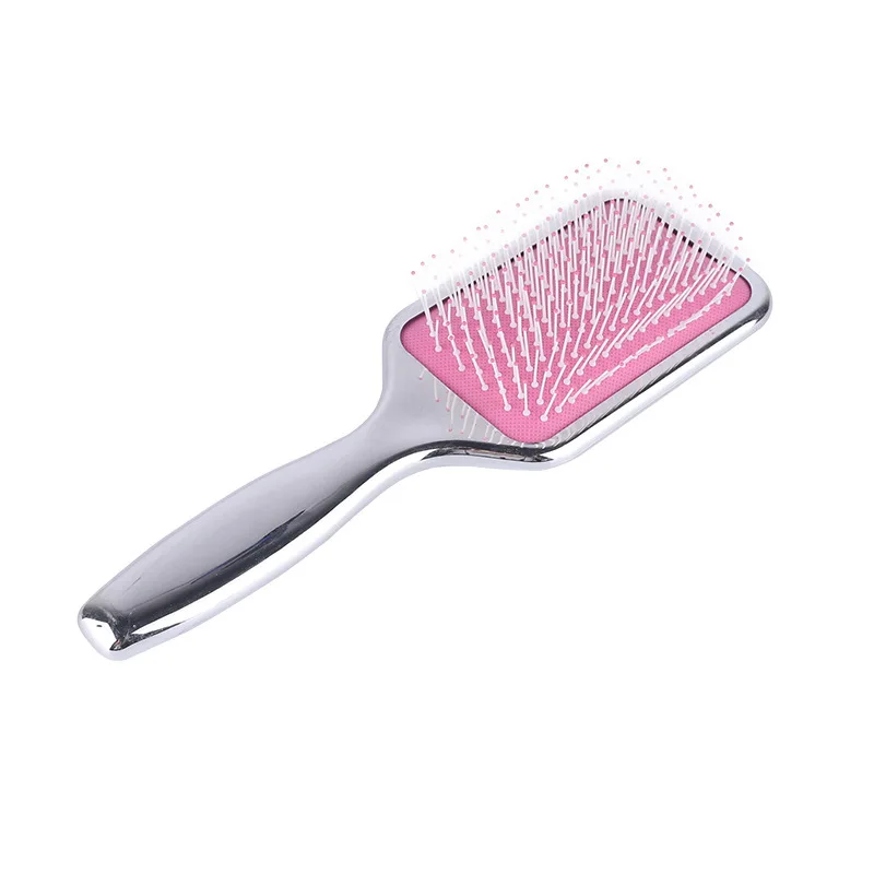 Массажная расческа для волос Антистатическая розово фиолетового цвета с