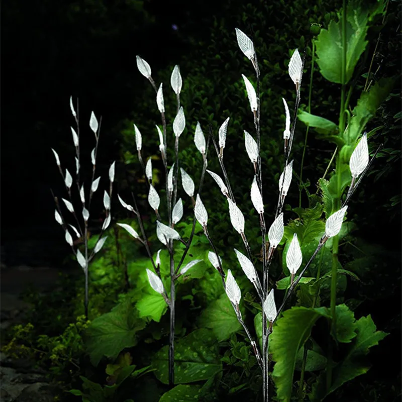 

3PCS 60LED Solar Garden Branch Lamp Solar Leaf Tree Lighting Holiday Lighting for Home Christmas Party Garden Decoration