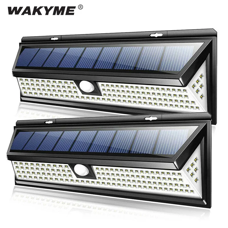 WAKYME 118 светодиодный солнечный светильник на открытом воздухе движения Сенсор настенный светильник Водонепроницаемый На Солнечных Батареях Садовые безопасности Световой поток лампы светильник для дома светильник Инж - изображение