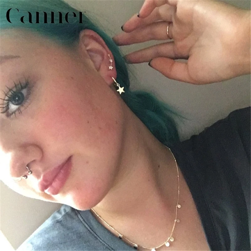 Женские серьги-гвоздики Star Charm серебро 925 пробы золотой серебряный цвет подарок