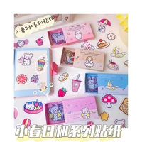 40pcsset cartoon matchbox spring sticker diy diary handbook decoration sticker self adhesive material sticker